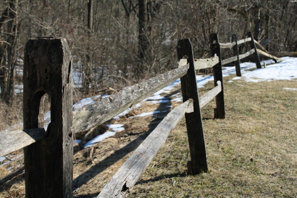 Leaning Fence